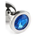 Mr. Steel Jewled Butt Plug Large Blue 3,8 cm