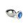 Mr. Steel Jewled Butt Plug Large Blue 3,8 cm