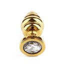 Mr. Steel Twister Butt Plug Small Gold 2,5 cm