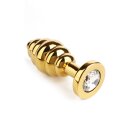 Mr. Steel Twister Butt plug Medium Gold 3 cm