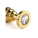 Mr. Steel Twister Butt plug Medium Gold 3 cm