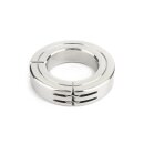 Mr. Steel Hinged Magnetic Cockring 45 mm Silver