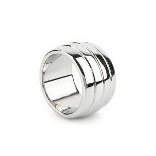 Mr. Steel Oval Barrel C-Ring 40 mm Silver