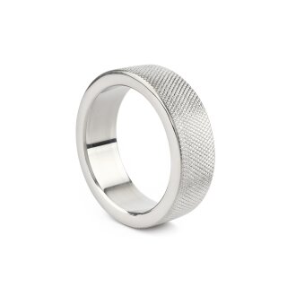Mr. Steel CrissCross C-Ring 40 mm Silver