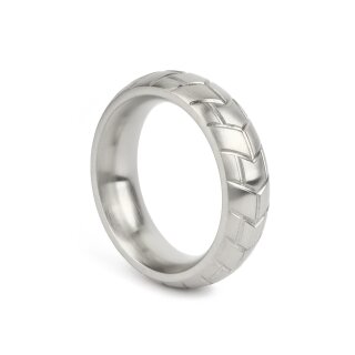 Mr. Steel MeGa Tire C-Ring Satin 40 mm Silver