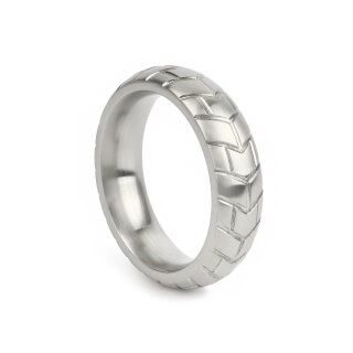 Mr. Steel MeGa Tire C-Ring Satin 50 mm Silver