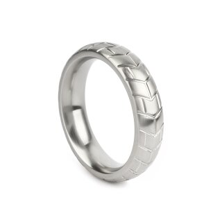 Mr. Steel MeGa Tire C-Ring Satin 55 mm Silver