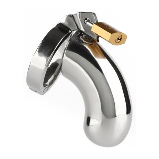 Mr. Steel The Brig Male Chastity Device Silver