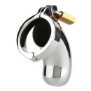 Mr. Steel The Brig Male Chastity Device Silver