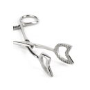 Mr. Steel Cube Tongs V Shape Silver