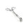 Mr. Steel Cube Tongs O Shape Silver