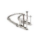 Mr. Steel Press Nipple Clamps With Chain Silver