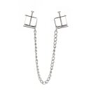 Mr. Steel Press Nipple Clamps With Chain Silver