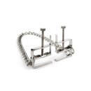 Mr. Steel Press Nipple Clamps With Chain Silver