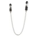 Mr. Steel Barrel Tit Clamps With Chain Silver