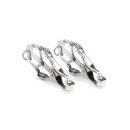 Mr. Steel Squeezer Nipple Clamps with Ring Silver