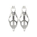 Mr. Steel Squeezer Nipple Clamps with Ring Silver
