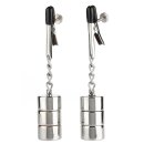 Mr. Steel Aligator Nipple Clamps Weights Silver
