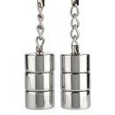 Mr. Steel Aligator Nipple Clamps Weights Silver