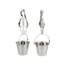 Mr. Steel Nipple Clamps with Buckets Silver