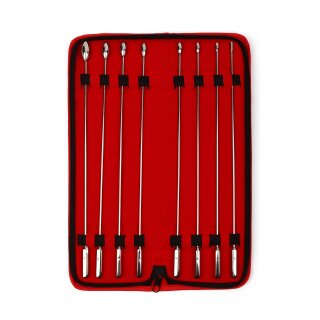 Mr. Steel Rosebud Urethral Sounds 8 Pcs Silver