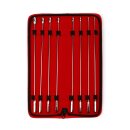 Mr. Steel Rosebud Urethral Sounds 8 Pcs Silver