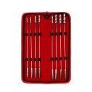 Mr. Steel Rosebud Urethral Sounds 8 Pcs Silver