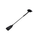 Hidden Desire Crop Whip & Feather Tickler PU Leather 57 cm