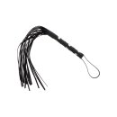 Hidden Desire Short Studded Flogger Whip PU Leather 56 cm