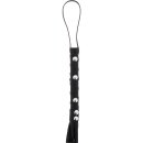 Hidden Desire Short Studded Flogger Whip PU Leather 56 cm