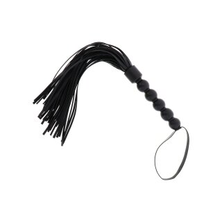 Hidden Desire Short Beaded Flogger Whip PU Leather 57 cm