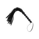 Hidden Desire Short Beaded Flogger Whip PU Leather 57 cm