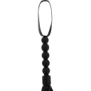 Hidden Desire Short Beaded Flogger Whip PU Leather 57 cm
