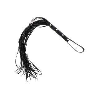 Hidden Desire Long Studded Flogger Peitsche PU-Leder 75 cm