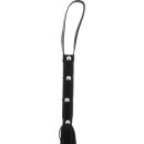 Hidden Desire Long Studded Flogger Peitsche PU-Leder 75 cm