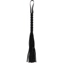Hidden Desire Long Beaded Flogger Whip PU Leather 60 cm