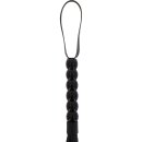 Hidden Desire Long Beaded Flogger Whip PU Leather 60 cm