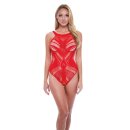 Baci Jacquard Bodysuit Red Onesize - Queensize