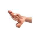 B-Vibe Slipskin Breiter Dildo Beige 17,8 cm