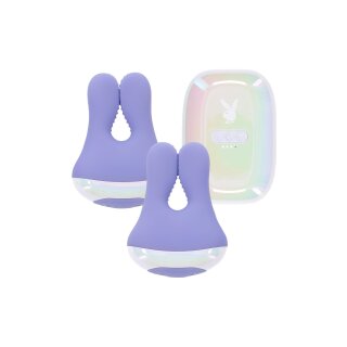 Evolved Playboy nipple clamps with vibration purple