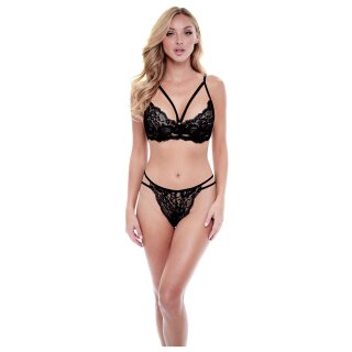 Baci 2-Piece Bra and Panty Set Black M-L