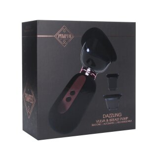 Dazzling Rechargeable Vulva and Breast Pump Black