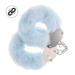 Ouch! Sturdy Fluffy Handcuffs In Light Blue