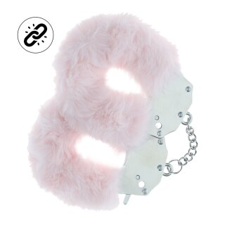 Ouch! Sturdy Fluffy Handcuffs Light Pink