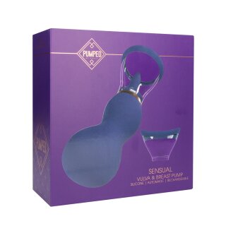 Sensual Rechargeable Vulva and Breast Pump Purple