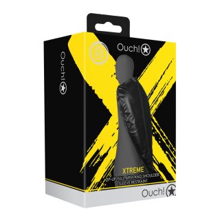 Ouch! Zip-Up Full Arm and Shoulder Sleeve Restraint Black
