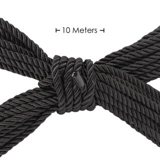 Ouch! Polyester Bondage Rope 10 m Black