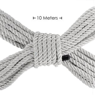 Ouch! Polyester Bondage Rope 10 m Silver