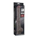 LoveToy Nature Cock Dual Layered Bendable Dildo Black 37.5 cm Ø 6 cm