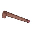 LoveToy Nature Cock Dual Layered Bendable Dildo Beige 40.5 cm Ø 5.7 cm